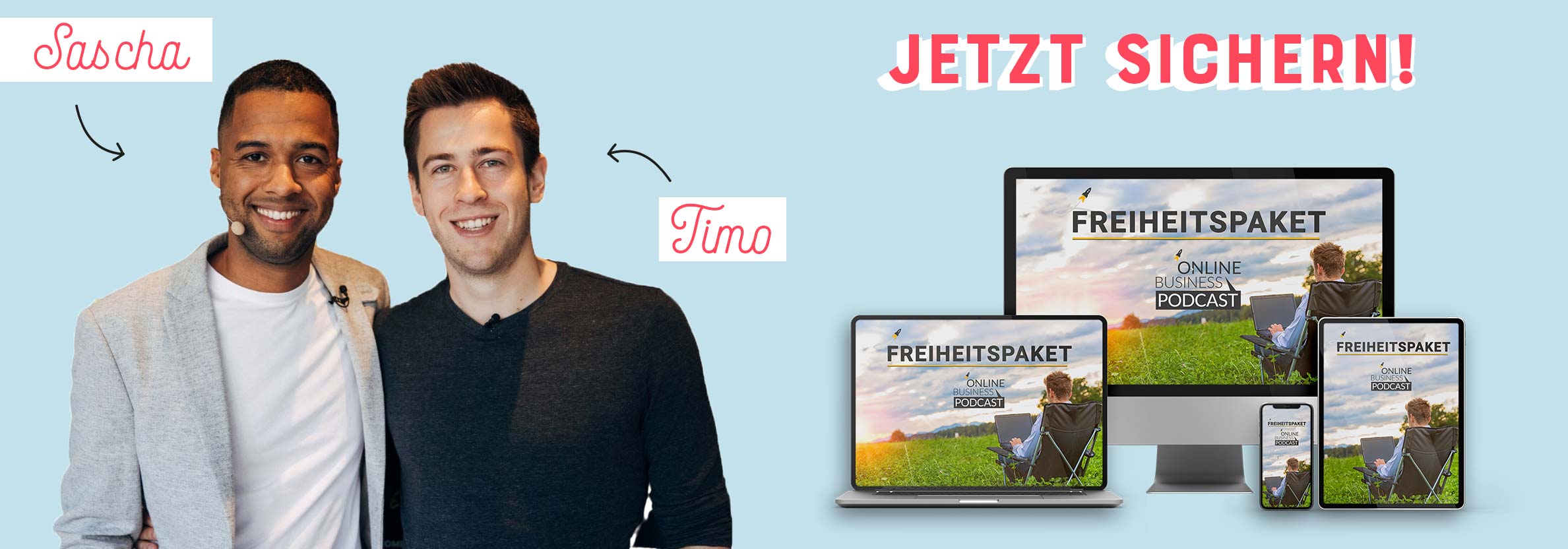 Freiheitspaket 2020 - Online Business Podcast Timo und Sascha - Interview by Johanna Fritz